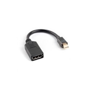 Lanberg Adapter, Displayport Mini (M) to Displayport (F), 10CM, Black