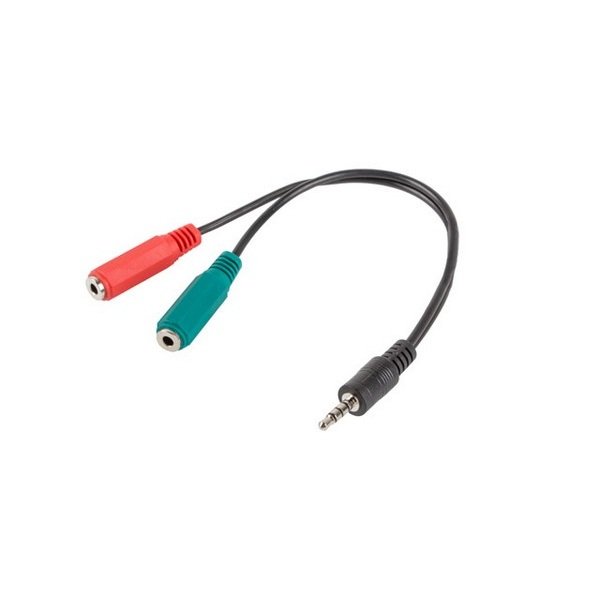 Lanberg Adapter MINIJACK 3.5mm(M) to 2X MINIJACK 3.5mm(F), 20CM, Black - Figura 2