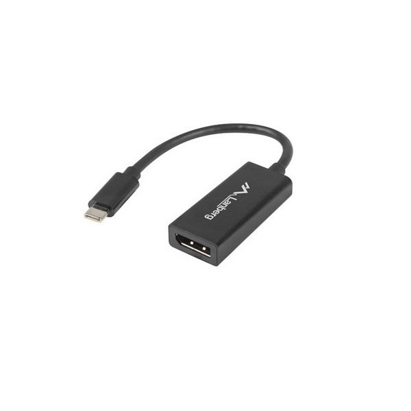 Lanberg Adapter USB-C 3.1 (M) to DISPLAYPORT (F), 15cm, Black