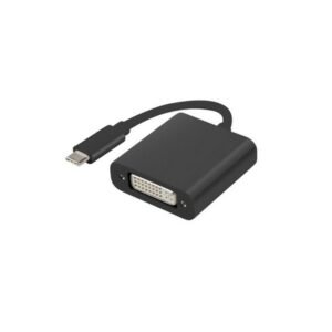 Lanberg Adapter USB-C 3.1(M) to DVI-I (24+5)(F), 15cm, Dual Link, Black