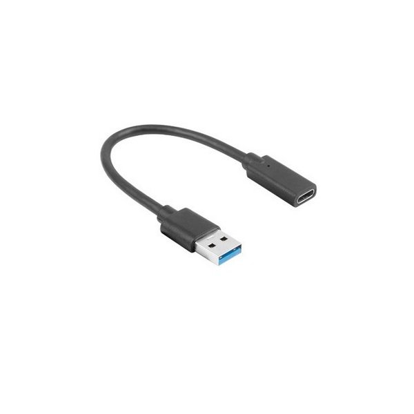 Lanberg Adapter USB-C(F) to USB-A(M) 3.1, 15cm, Black
