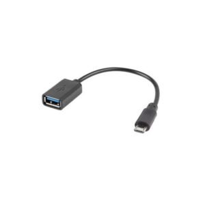 Lanberg Adapter USB Micro(M) to USB-A(F) 2.0, 15CM, OTG, Black