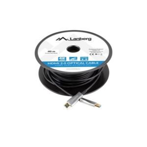 Lanberg HDMI Optical Cable Male to Male, ARC, 4K 3840 x 2160p, 60Hz, 40M, Black