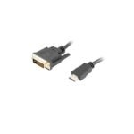 Lanberg HDMI(M) to DVI(M) 24+1, Cable, 4K 3840 x 2160p, 1.8M, Black