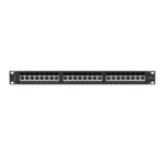 Lanberg Patch Panel 24 Port CAT.6 A FTP, With Cable Organizer Shielded, Black, PPSA-1024-B