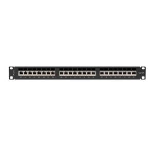 Lanberg Patch Panel 24 Port CAT.6 A FTP, With Cable Organizer Shielded, Black, PPSA-1024-B