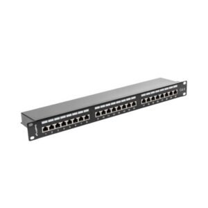 Lanberg Patch Panel 24 Port CAT.6 FTP, With Cable Organizer Shielded, Black, PPS6-1024-B