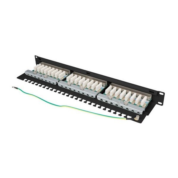 Lanberg Patch Panel 24 Port CAT.6 FTP, With Cable Organizer Shielded, Black, PPS6-1024-B - Figura 2
