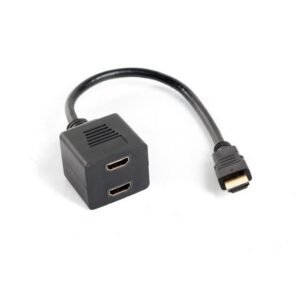 Lanberg Splitter HDMI(M) to 2X HDMI(F), 1920 x 1080p, 20CM, Black