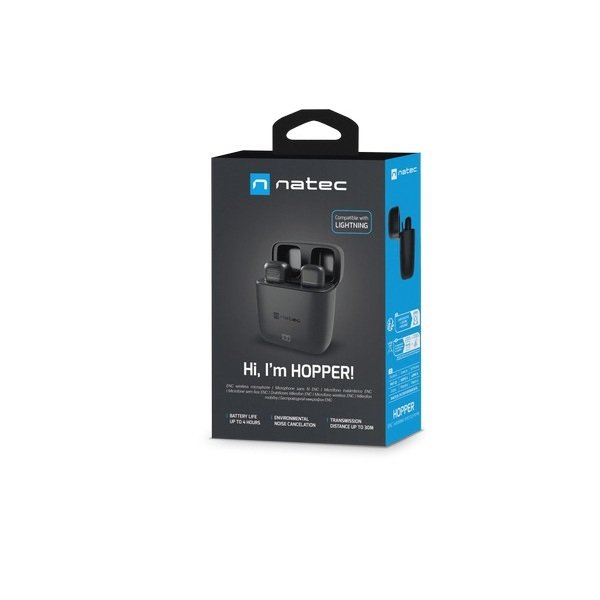 Natec Mobile Microphone Hopper Lavalier Wireless Lightning, NMI-2255 - Figura 2