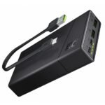 Green Cell Power Bank Lithium Polymer (LiPo) 20000 mAh, 2 USB-A, 2 USB-C, Black