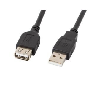 Lanberg Cable USB-A (M) to (F), 2.0, 5m, Black