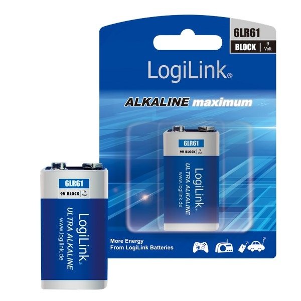 Logilink Battery, Ultra Power Alkaline 9V, Blister/ 6LR61B1 - Figura 2