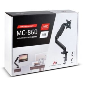 Maclean Monitor Desk mount, Stand 68.6 cm, 13 - 27 inch, 8 kg, Black /MC-860