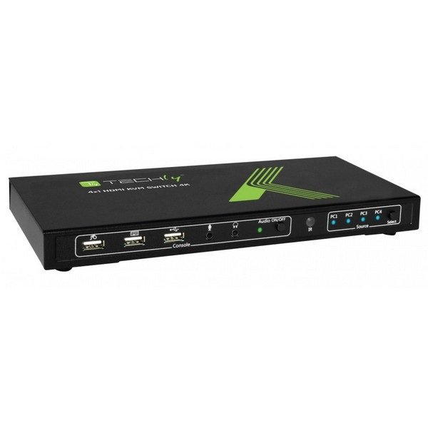 Techly KVM Switch-USB to HDMI 4 x 1 Ports, 4K, Black - Figura 2