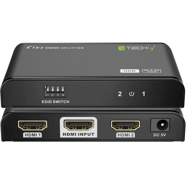 Techly Splitter HDMI 2.0, 2-1, 4K 2-way HDR/EDID