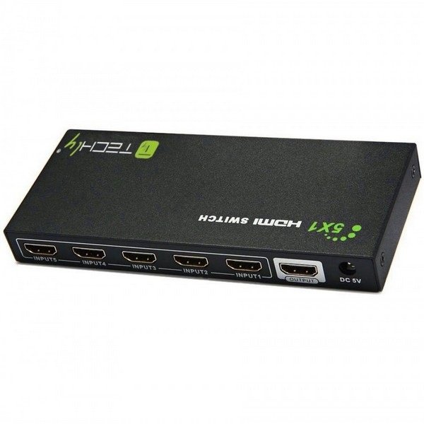 Techly Switch HDMI 5 IN 1 OUT, 4K UHD, 3D Remote Control - Figura 2