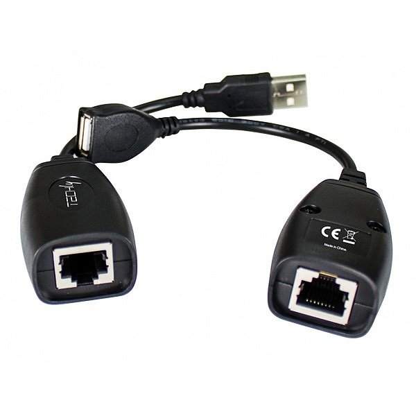 Techly Extender USB over Cat. 5E/6 Cable, 50m