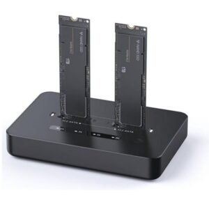 Gembird Desktop dual drive, USB Type-C M.2, NVME (and SATA) SSD Docking Station, Black, DD2-U3M2