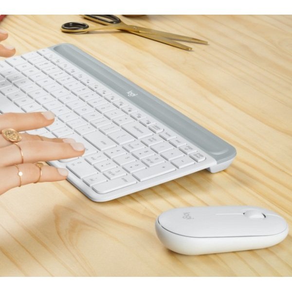Logitech Keyboard & Mouse Wireless Slim Combo MK470, White, 920-009205 - Figura 2