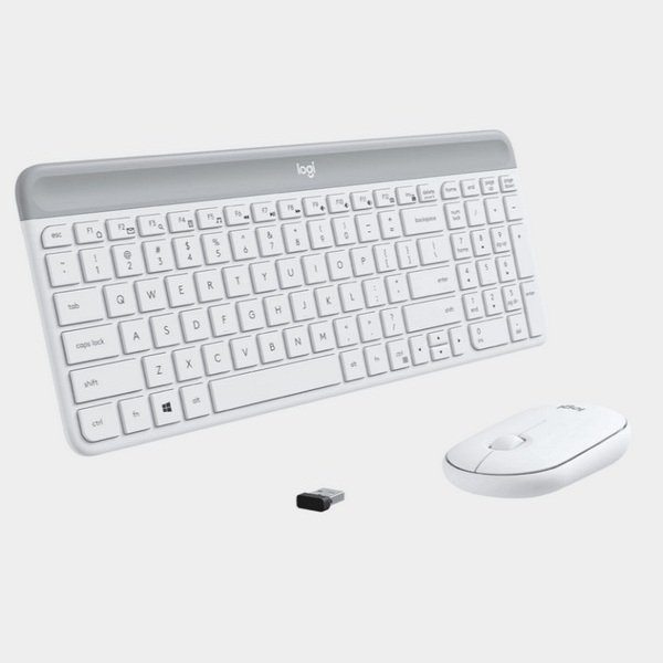 Logitech Keyboard & Mouse Wireless Slim Combo MK470, White, 920-009205