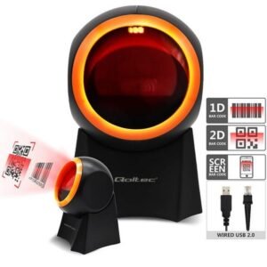 Qoltec Barcode Scanner 1D, 2D, Wired Desktop, 50857