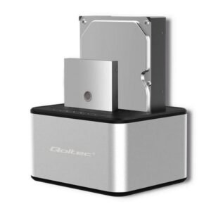 Qoltec Docking Station, 2 X HDD/SSD, 2.5/3.5 SATA, USB 3.0, Cloning 5316