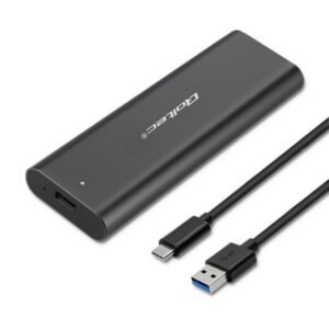 Qoltec Enclosure storage drive M.2 Sata, USB 3.1, Black, 50311
