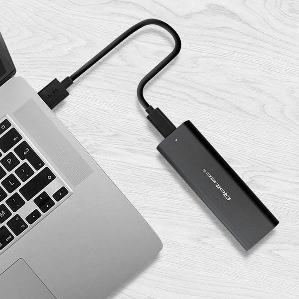 Qoltec Enclosure storage drive M.2 Sata, USB 3.1, Black, 50311 - Figura 3