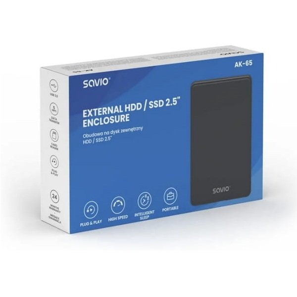 Savio Enclosure, 2.5" External HDD/SDD, USB 3.0/ AK-65 - Figura 3