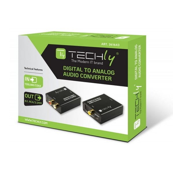 Techly Digital to Analog Audio Converter, IDATA SPDIF-9