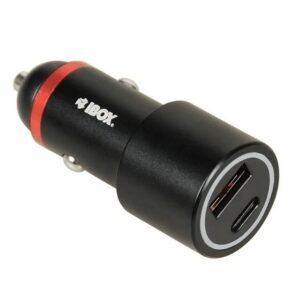 iBox Black Cigar lighter Fast charging Auto, Mobile device charger Smartphone, Smartwatch, ICC20