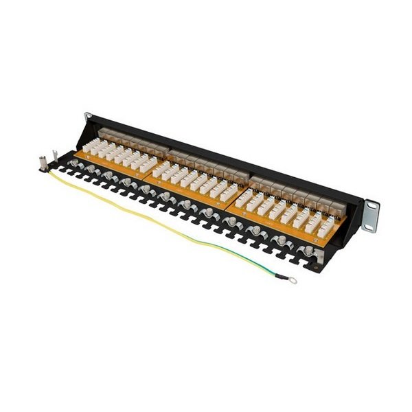 Lanberg Patch Panel 24 Port CAT.7 FTP, With Cable Organizer Shielded, Black - Figura 3