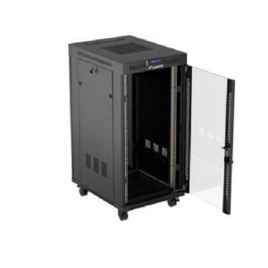 Lanberg  Rack Cabinet 19" Free-Standing 24U 600X800, (Flat Pack), Glass Door, LCD, Black V2