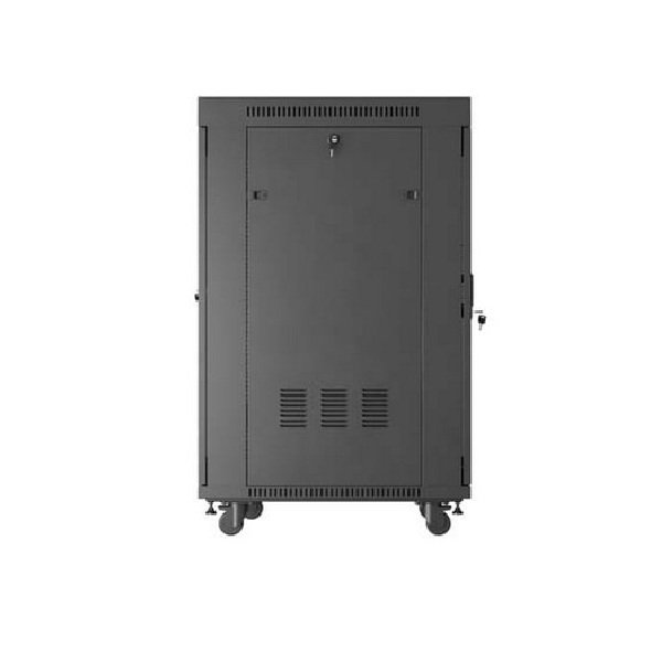 Lanberg Rack Cabinet 19" Free-Standing 24U 600X800, (Flat Pack), Glass Door, LCD, Black V2 - Figura 3