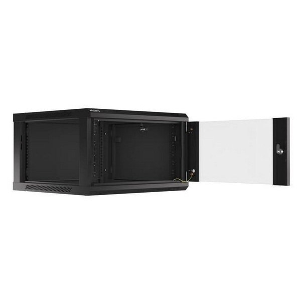 Lanberg Rack Cabinet 19" Wall-Mount 6U 600X600 (Flat Pack), Glass Door, LCD, Black V2 - Figura 2