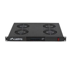 Lanberg Ventilation Panel with LCD 4 FANS + Thermostat, 230V, Black