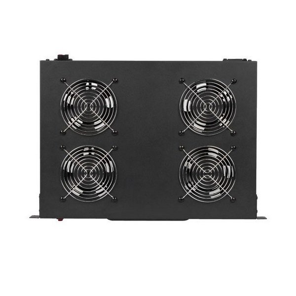 Lanberg Ventilation Panel with LCD 4 FANS + Thermostat, 230V, Black - Figura 2