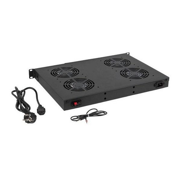 Lanberg Ventilation Panel with LCD 4 FANS + Thermostat, 230V, Black - Figura 3