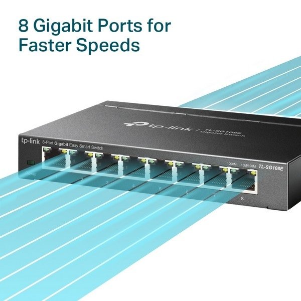 TP-Link Easy Smart Switch 8-Port Gigabit, TL-SG108E - Figura 3