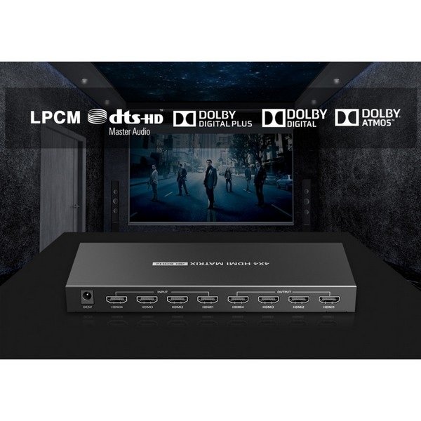 Techly Matrix Switch 4x4, 4K 60Hz, HDR10, IDATA HDMI-MX44 - Figura 3