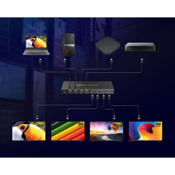 Techly Matrix Switch 4x4, 4K 60Hz, HDR10, IDATA HDMI-MX44 - Figura 4