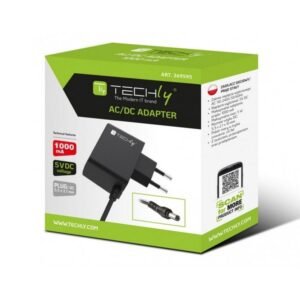 Techly Power Supply AC/DC 5V-1A 5.5x2.1mm, Slim, Black