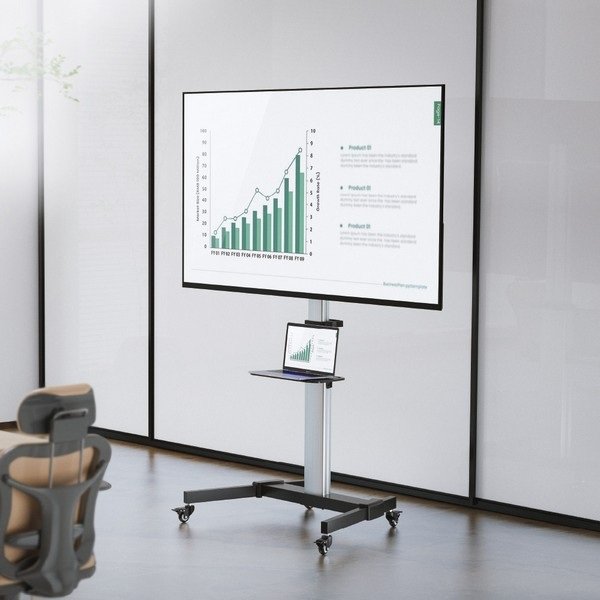 Techly TV/Monitor Cart, 37–86", Height Adjustable, 50 kg, CA-TR 1546