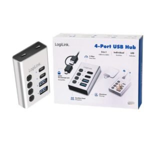 LogiLink USB 3.2 Gen 1 Hub, 4-Port, 2x USB-A + 2x USB-C, 5Gbps /UA0446