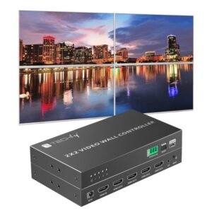 Techly Video Wall Controller, 1 HDMI 4 Channel, Full HD, 60Hz, RS-232 Control, Metal, Black / IDATA HDMI-104VW